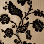 LITTLE GREENE SOHO SQUARE WALLPAPER BLACK FLOCK